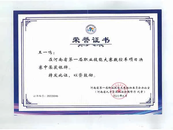 省一赛 王一鸣 银牌